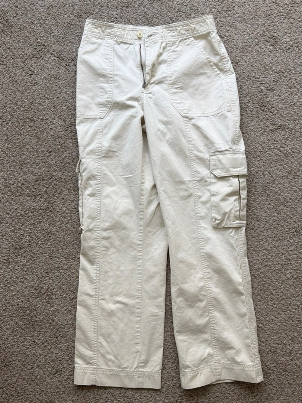 Abercrombie & Fitch Curve Love Light Beige Cargo Pants